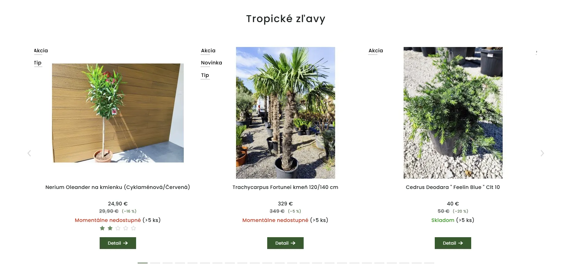 Pred: Produkty a dostupnosť