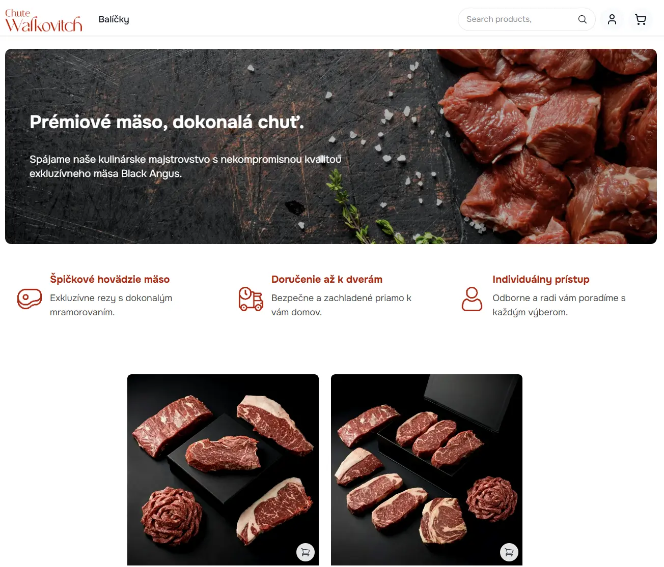 Chute Walkovitch – náhľad webu