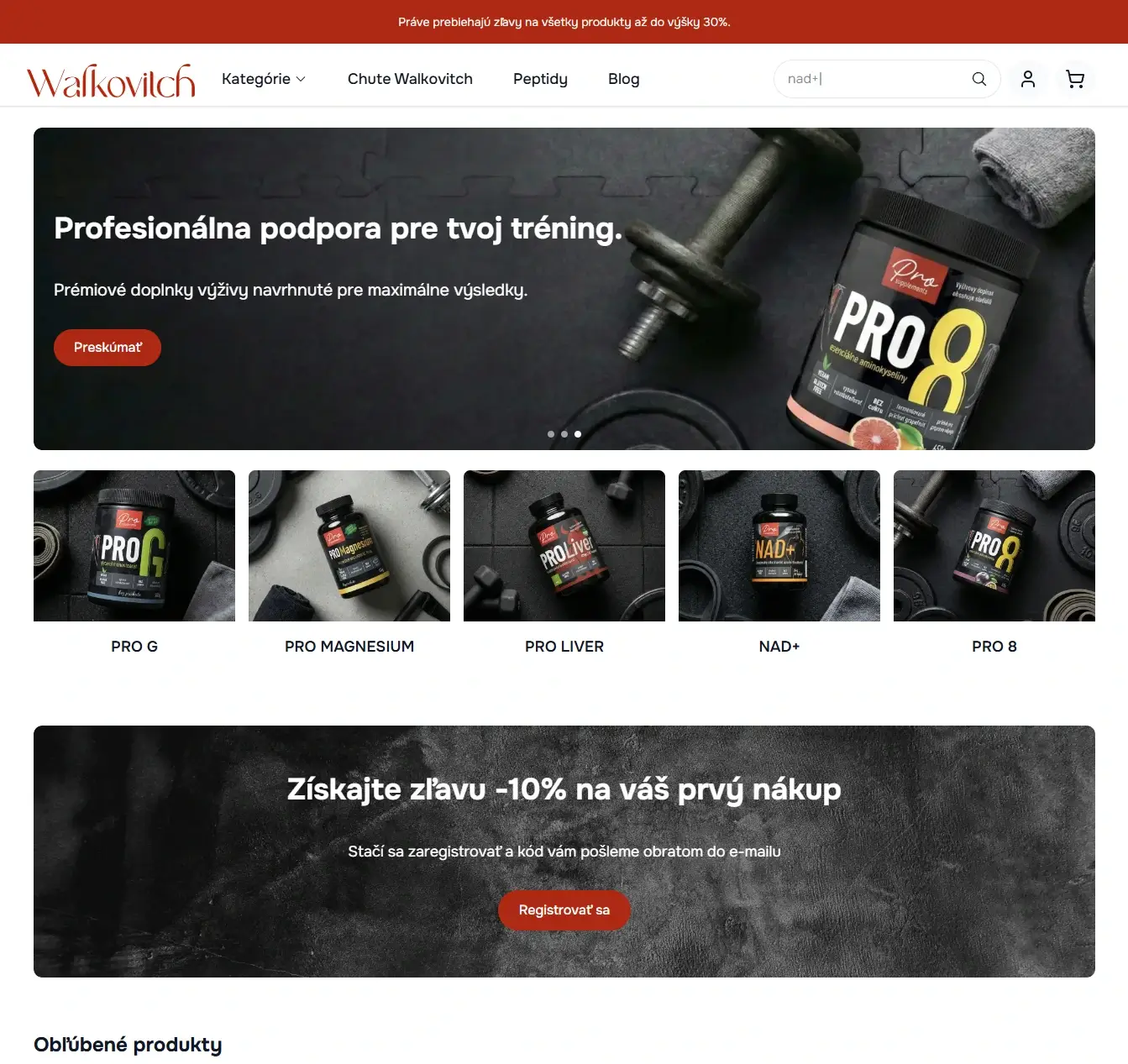 Walkovitch – náhľad webu